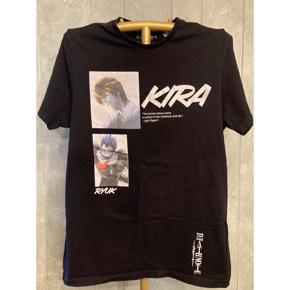 Death Note Kira Ryuk Graphic T-Shirt Black Anime Light Yagami Manga Tee